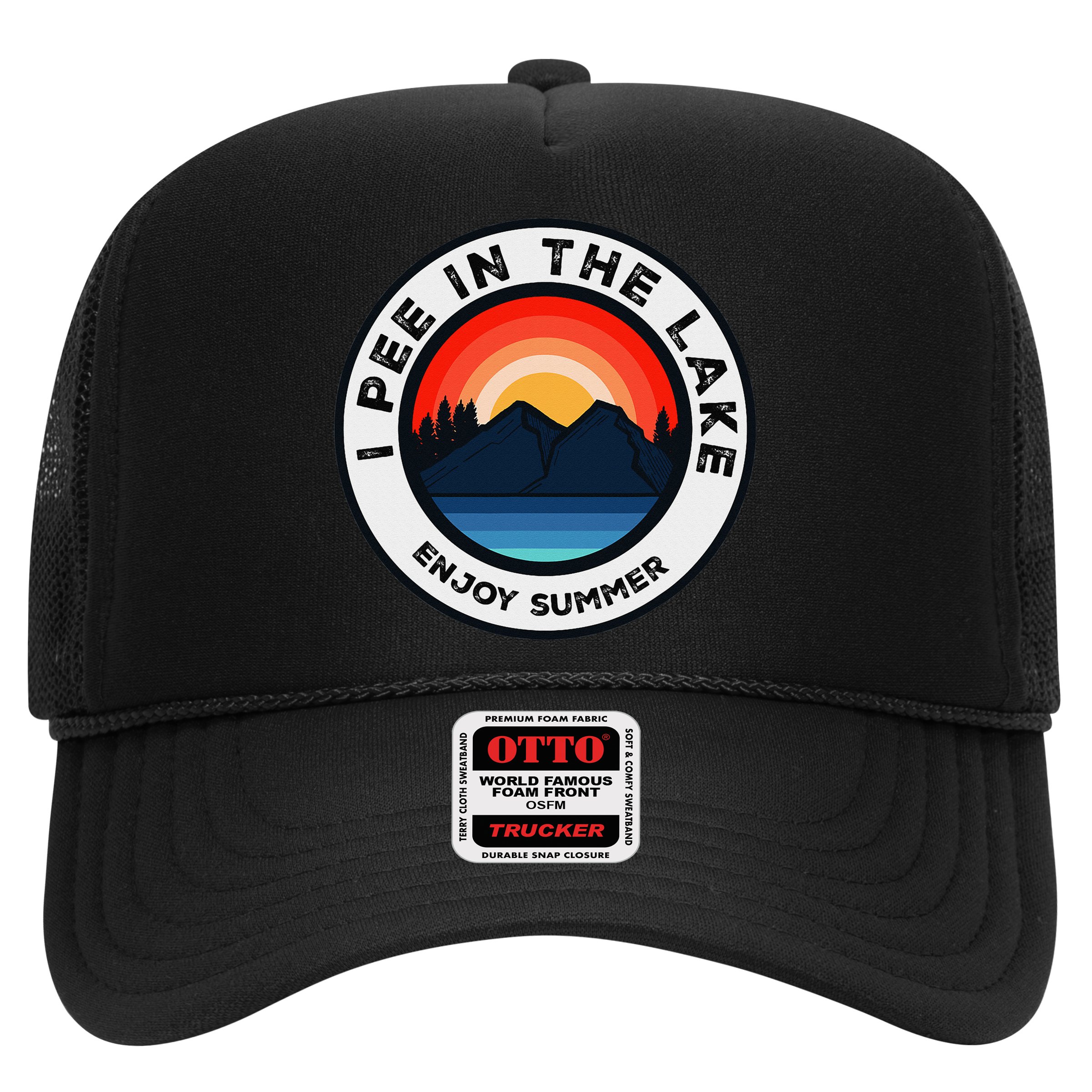 I Pee In The Lake Funny Summer Vacation Family Hat