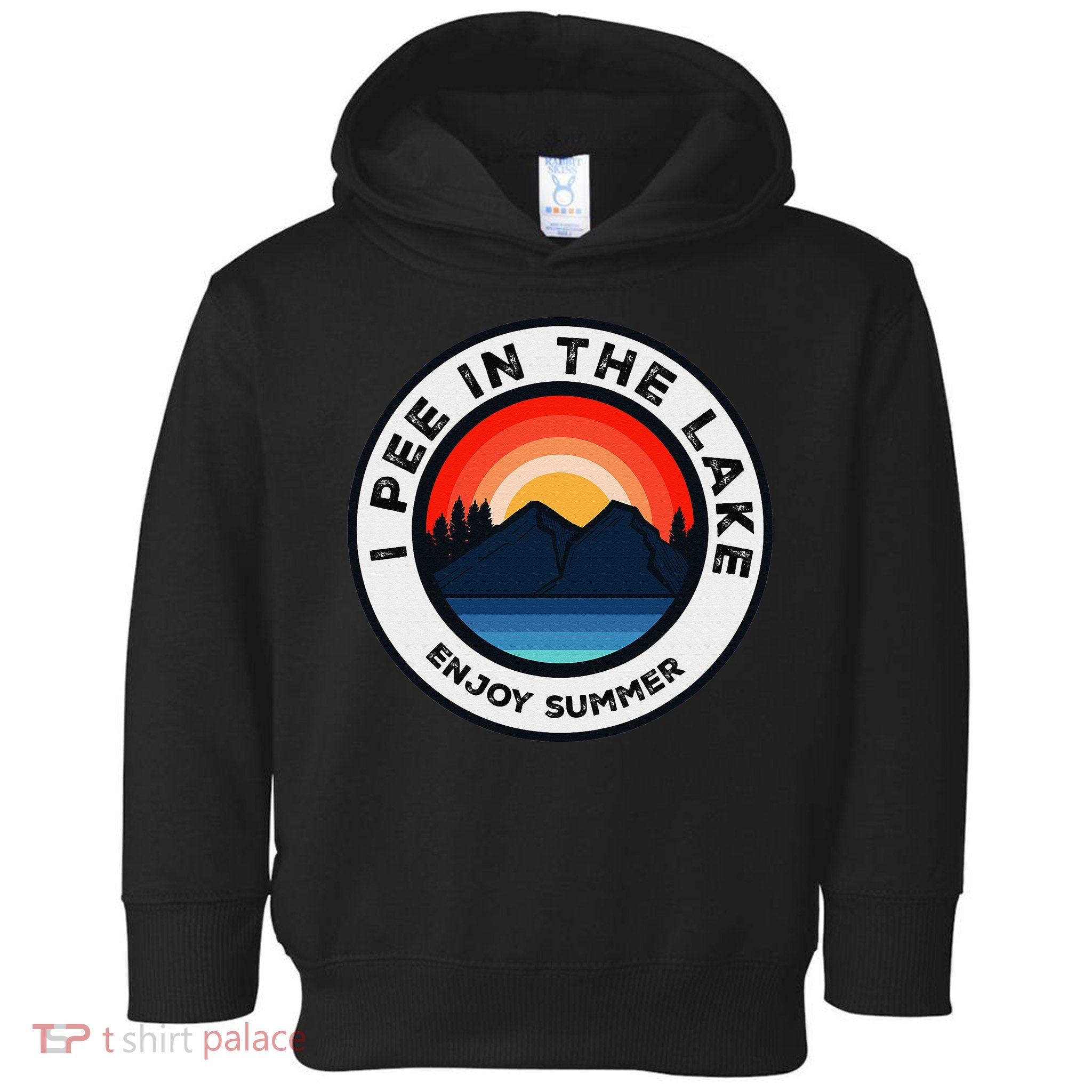 I Pee In The Lake Funny Summer Vacation Family Toddler Hoodie