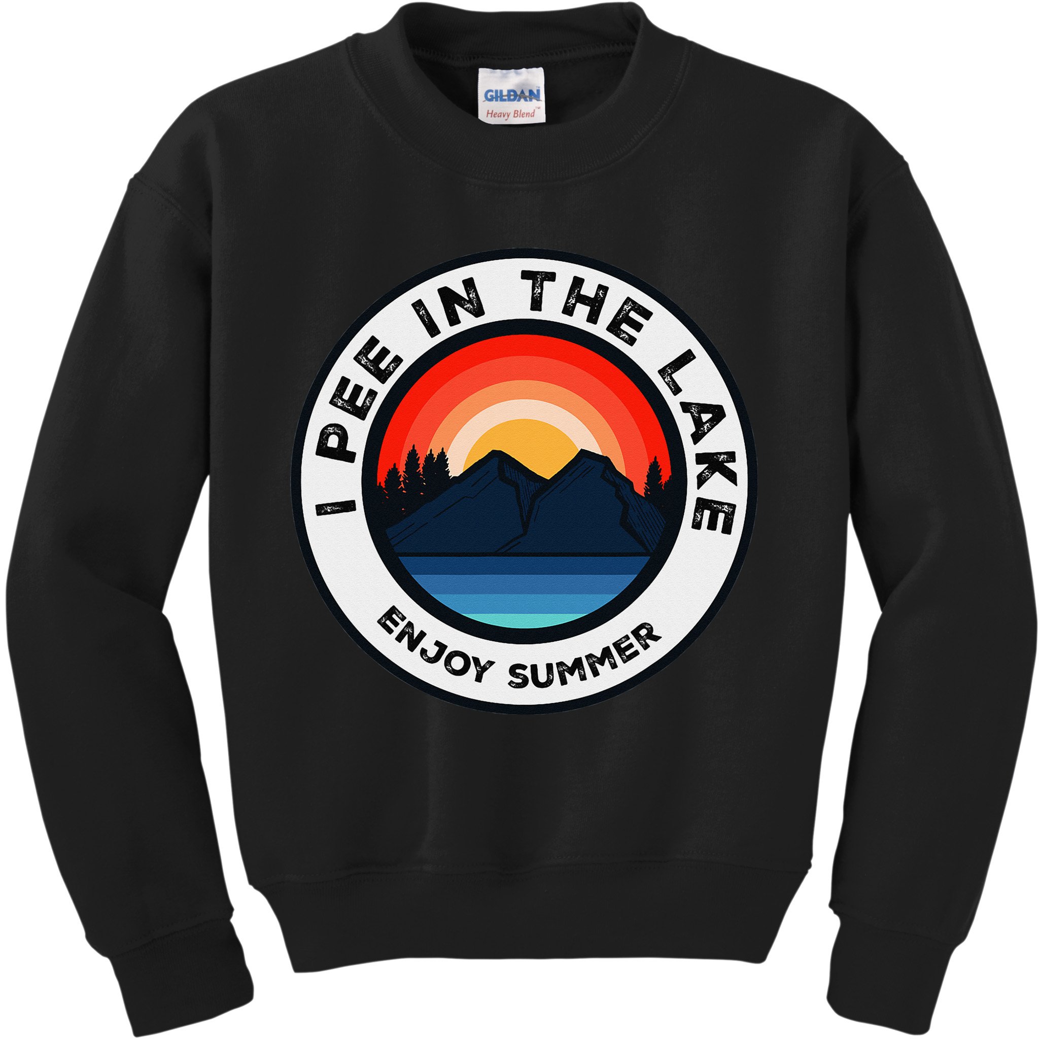I Pee In The Lake Funny Summer Vacation Family Kids Sweatshirt