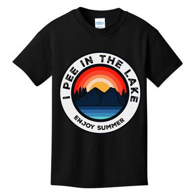 I Pee In The Lake Funny Summer Vacation Family Kids T-Shirt