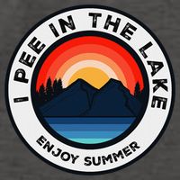 I Pee In The Lake Funny Summer Vacation Family Vector Backpack
