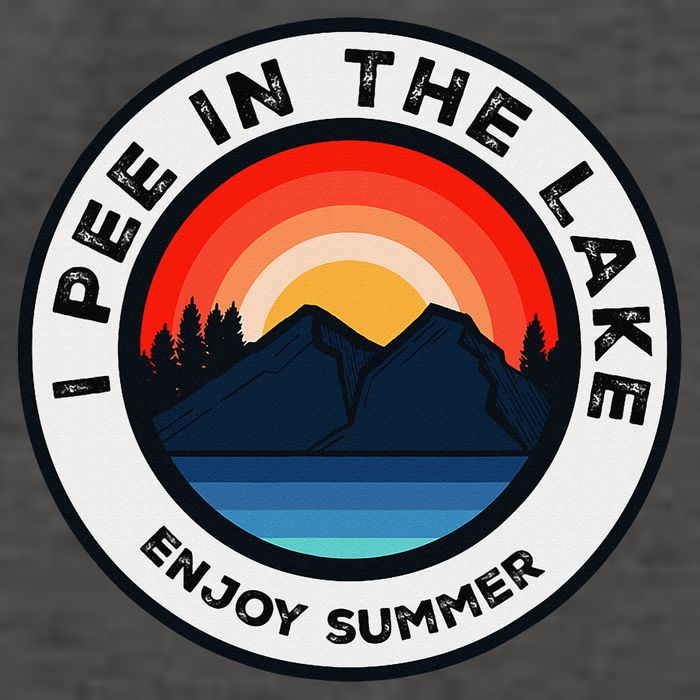 I Pee In The Lake Funny Summer Vacation Family Vector Backpack