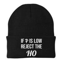 If P Is Low Reject The Ho Data Science Statistician Funny Knit Cap Winter Beanie