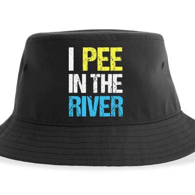 I Pee In The River Funny Summer Sustainable Bucket Hat