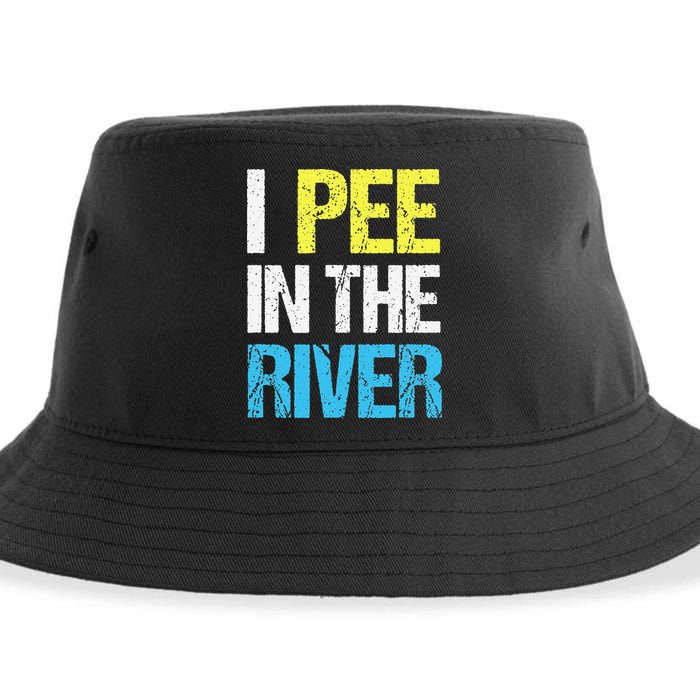 I Pee In The River Funny Summer Sustainable Bucket Hat
