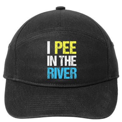 I Pee In The River Funny Summer 7-Panel Snapback Hat