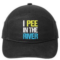 I Pee In The River Funny Summer 7-Panel Snapback Hat