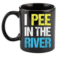I Pee In The River Funny Summer 11oz C Handle Ceramic Mug