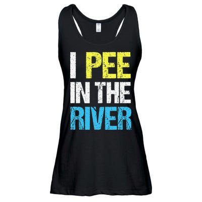 I Pee In The River Funny Summer Ladies Essential Flowy Tank