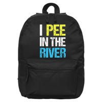 I Pee In The River Funny Summer 16 in Basic Backpack