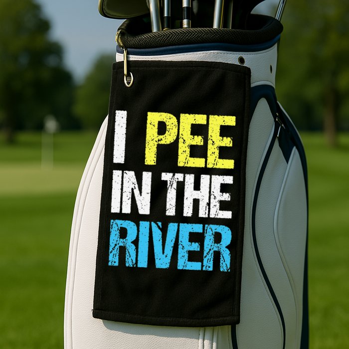 I Pee In The River Funny Summer Golf Towel