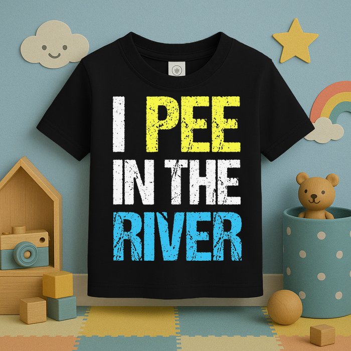 I Pee In The River Funny Summer Toddler T-Shirt