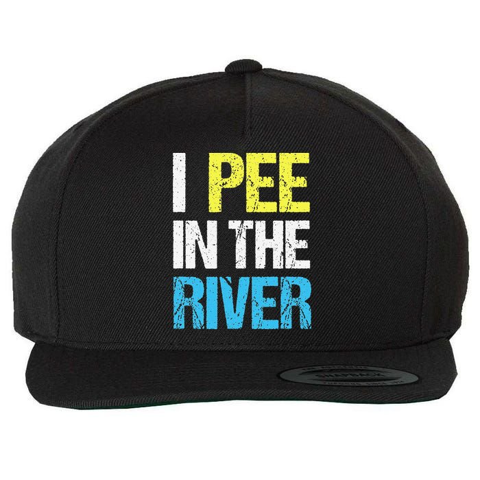I Pee In The River Funny Summer Wool Snapback Cap