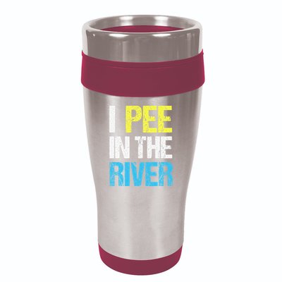 I Pee In The River Funny Summer 16oz Travel Tumbler