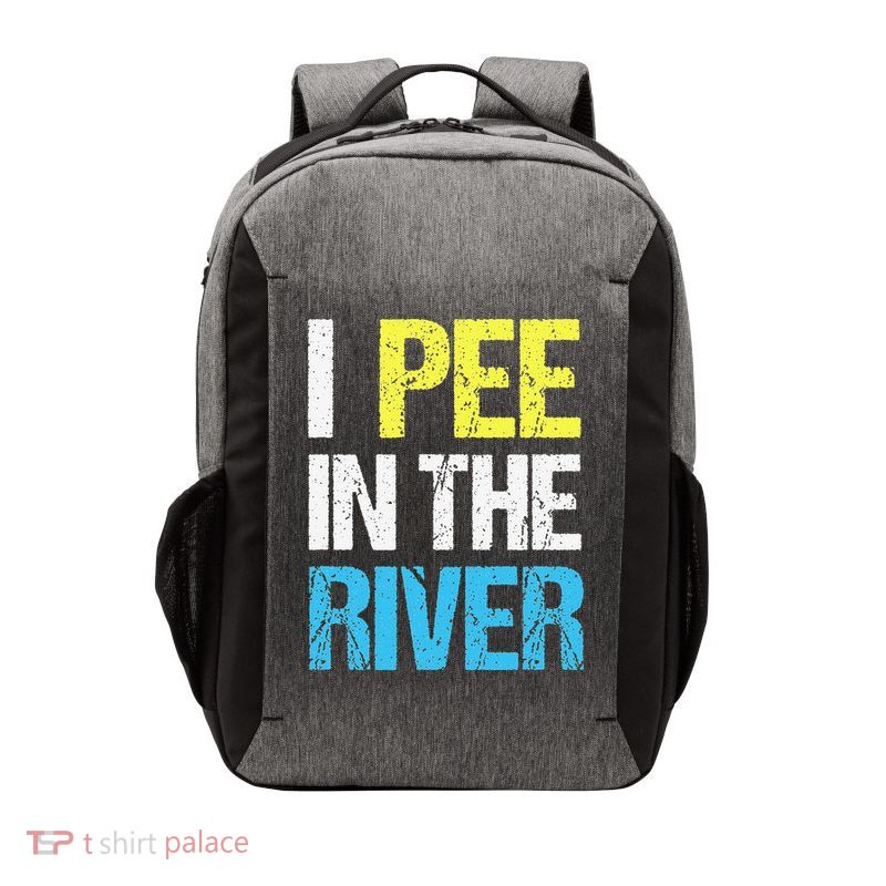 I Pee In The River Funny Summer Vector Backpack