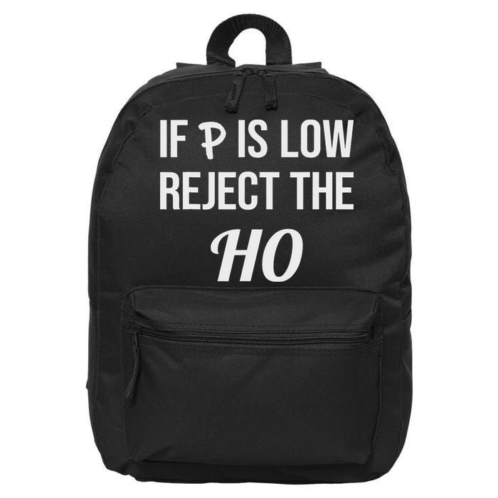 If P Is Low Reject The Ho Data Science Statistician Funny 16 in Basic Backpack