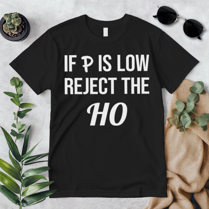 If P Is Low Reject The Ho Data Science Statistician Funny Premium T-Shirt
