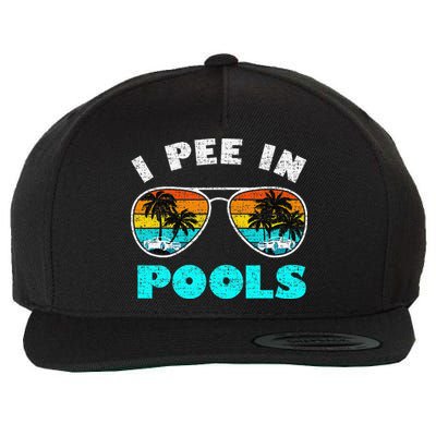 I Pee In Pools Sunglasses Summer Vacation Swimming Wool Snapback Cap