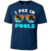 I Pee In Pools Sunglasses Summer Vacation Swimming Cooling Performance Crew T-Shirt