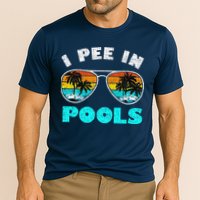 I Pee In Pools Sunglasses Summer Vacation Swimming Cooling Performance Crew T-Shirt