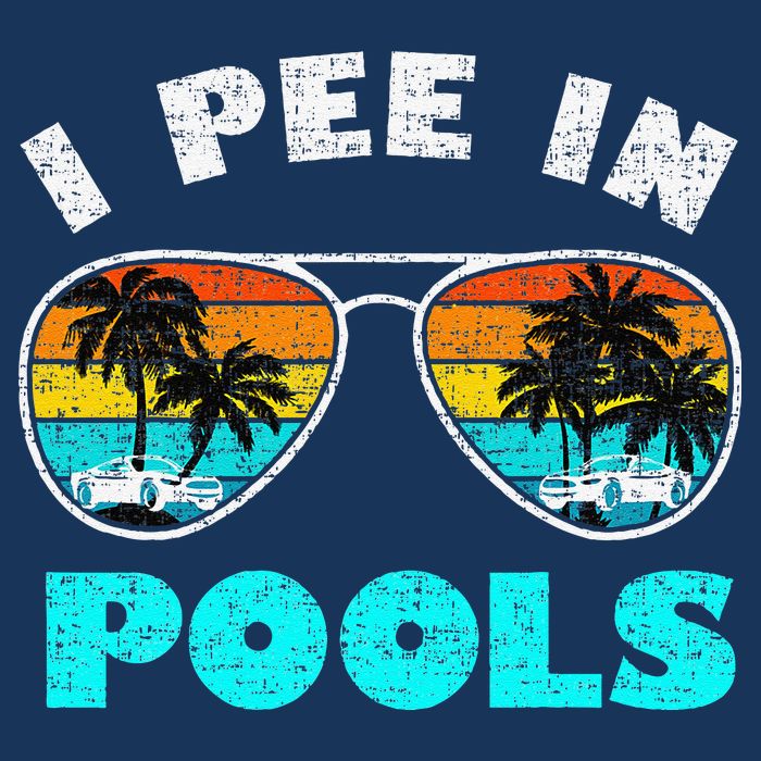 I Pee In Pools Sunglasses Summer Vacation Swimming Cooling Performance Crew T-Shirt