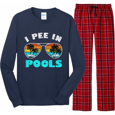 I Pee In Pools Sunglasses Summer Vacation Swimming Long Sleeve Pajama Set