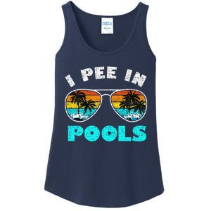 I Pee In Pools Sunglasses Summer Vacation Swimming Ladies Essential Tank