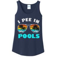 I Pee In Pools Sunglasses Summer Vacation Swimming Ladies Essential Tank