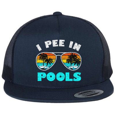 I Pee In Pools Sunglasses Summer Vacation Swimming Flatbill Hat