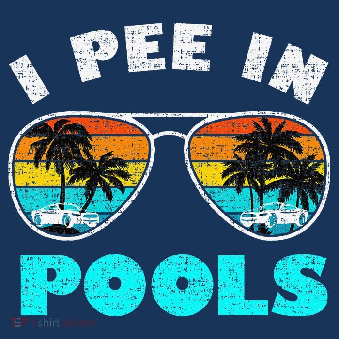 I Pee In Pools Sunglasses Summer Vacation Swimming Flatbill Hat