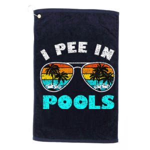 I Pee In Pools Sunglasses Summer Vacation Swimming Platinum Collection Golf Towel