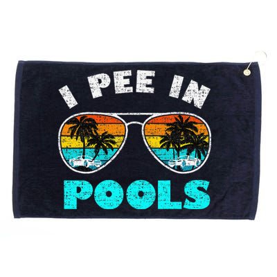 I Pee In Pools Sunglasses Summer Vacation Swimming Grommeted Golf Towel