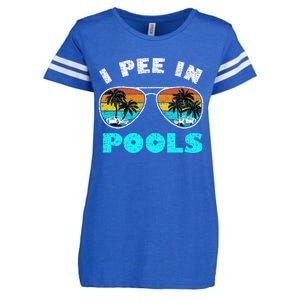 I Pee In Pools Sunglasses Summer Vacation Swimming Enza Ladies Jersey Football T-Shirt