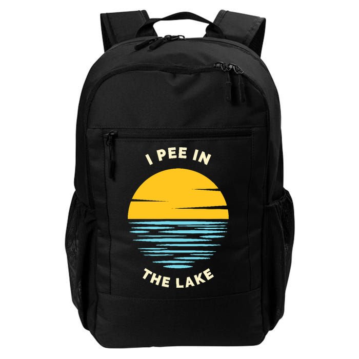 I PEE IN THE LAKE Funny Summer Vacation Boating Swimming Backpack