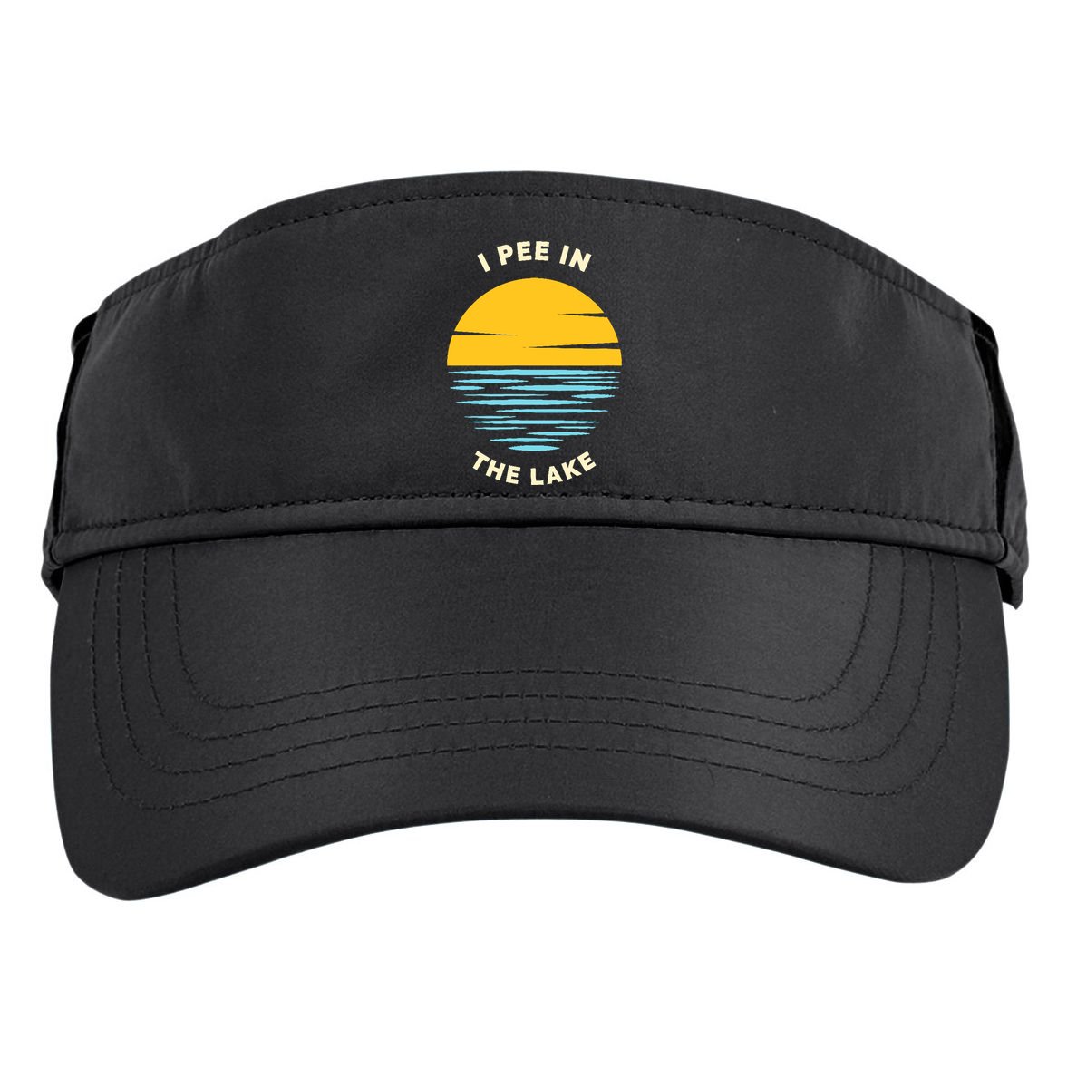 I PEE IN THE LAKE Funny Summer Vacation Boating Swimming Adult Drive Performance Visor