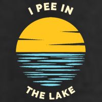 I PEE IN THE LAKE Funny Summer Vacation Boating Swimming 15oz Campfire Ceramic Mug