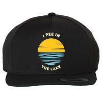 I PEE IN THE LAKE Funny Summer Vacation Boating Swimming Wool Snapback Cap