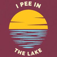 I PEE IN THE LAKE Funny Summer Vacation Boating Swimming 16oz Travel Tumbler