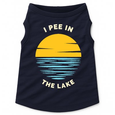 I PEE IN THE LAKE Funny Summer Vacation Boating Swimming Doggie Tank