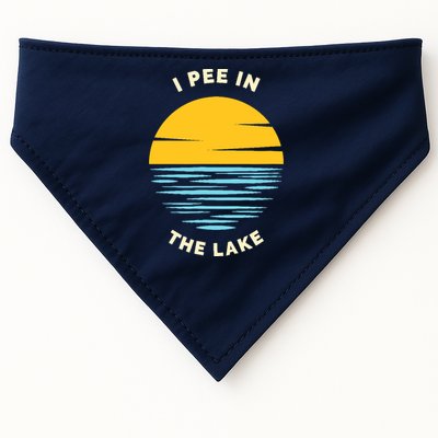 I PEE IN THE LAKE Funny Summer Vacation Boating Swimming USA-Made Doggie Bandana