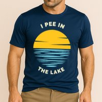 I PEE IN THE LAKE Funny Summer Vacation Boating Swimming Cooling Performance Crew T-Shirt