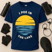 I PEE IN THE LAKE Funny Summer Vacation Boating Swimming Cooling Performance Crew T-Shirt