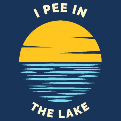 I PEE IN THE LAKE Funny Summer Vacation Boating Swimming T-Shirt