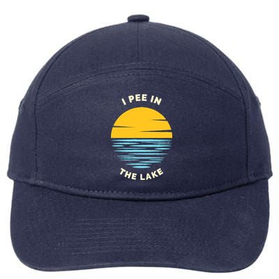 I PEE IN THE LAKE Funny Summer Vacation Boating Swimming 7-Panel Snapback Hat