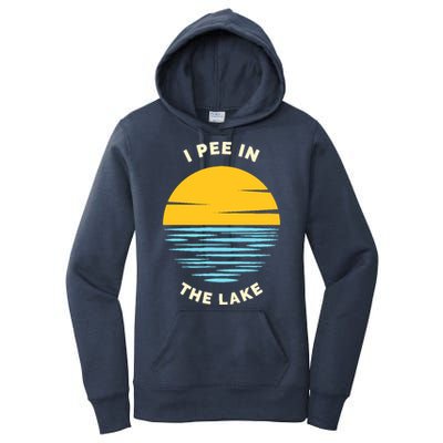 I PEE IN THE LAKE Funny Summer Vacation Boating Swimming Women's Pullover Hoodie