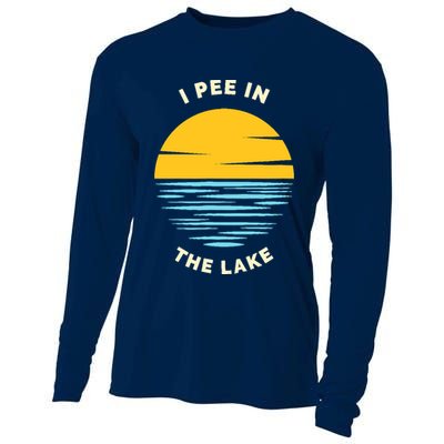 I PEE IN THE LAKE Funny Summer Vacation Boating Swimming Cooling Performance Long Sleeve Crew