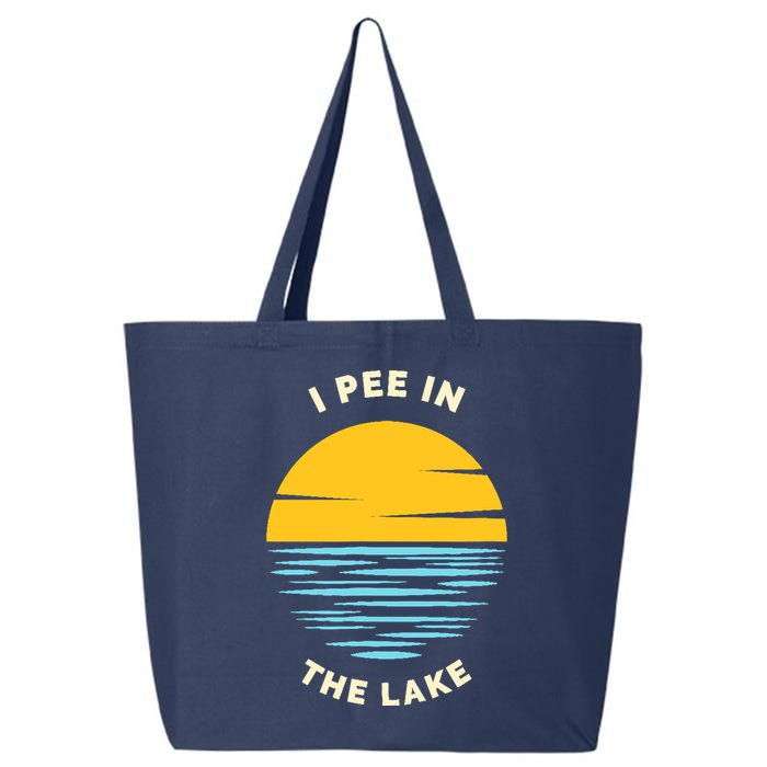 I PEE IN THE LAKE Funny Summer Vacation Boating Swimming 25L Jumbo Tote