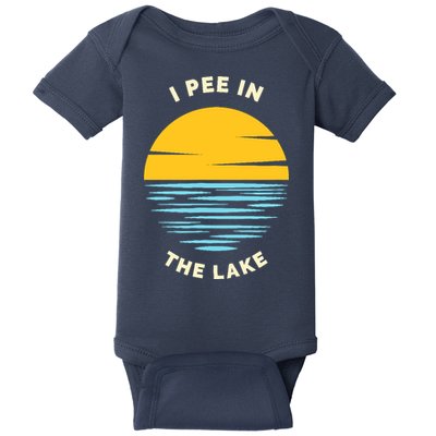 I PEE IN THE LAKE Funny Summer Vacation Boating Swimming Baby Bodysuit