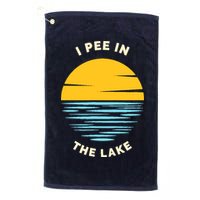 I PEE IN THE LAKE Funny Summer Vacation Boating Swimming Golf Towel