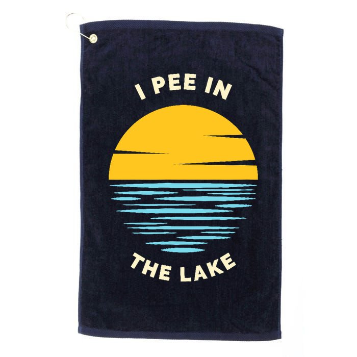 I PEE IN THE LAKE Funny Summer Vacation Boating Swimming Golf Towel